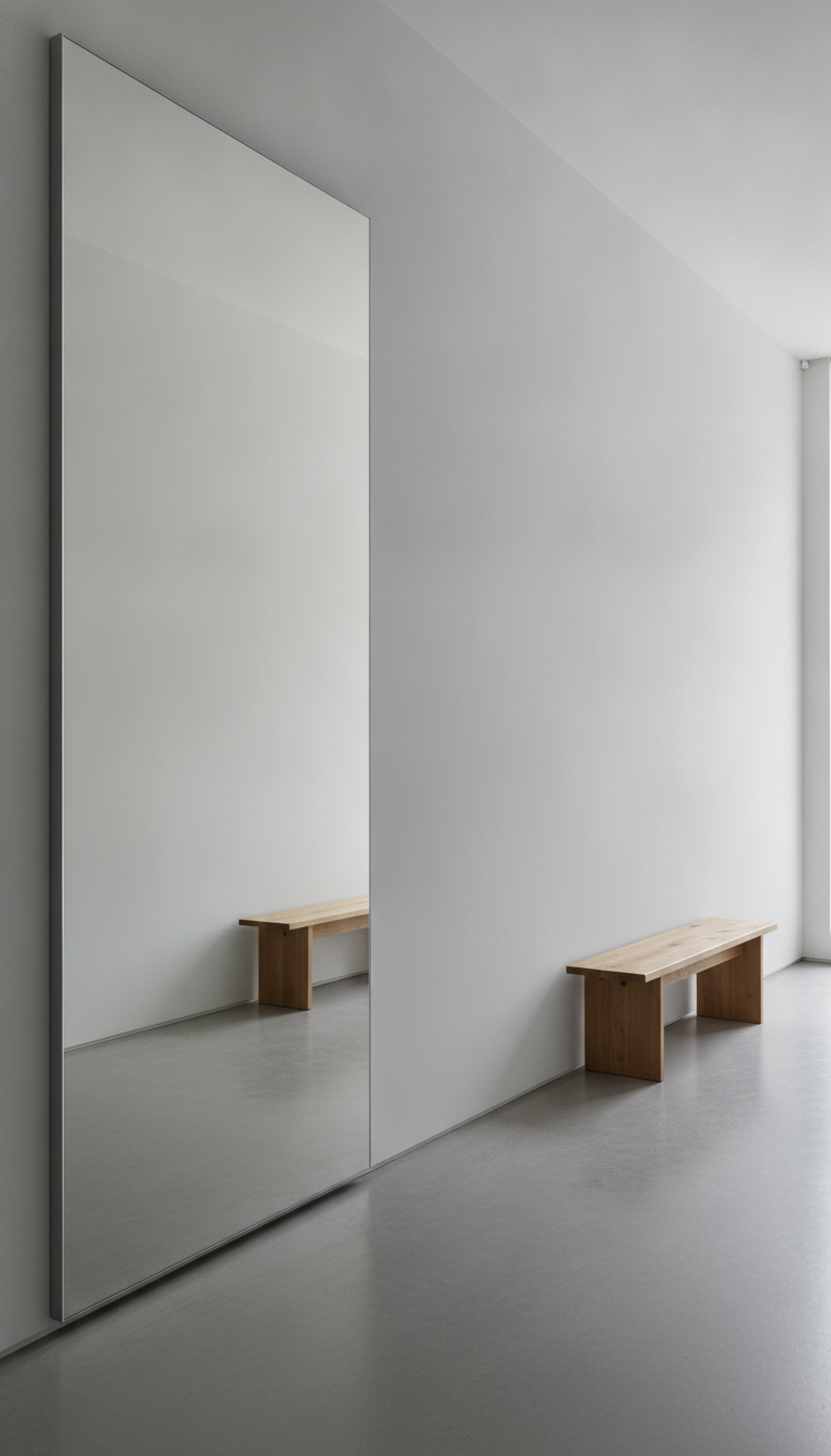 2. The Sleek and Modern Frameless Mirror
