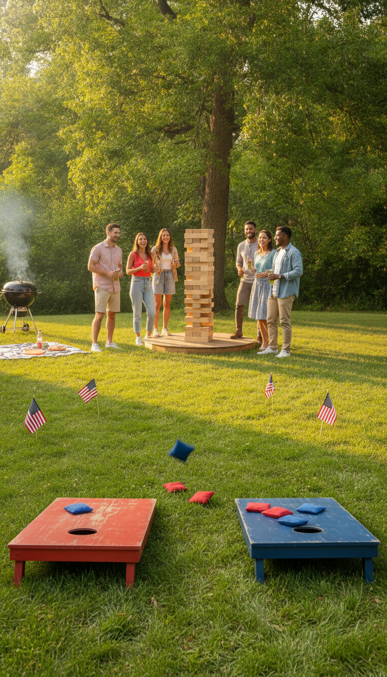 12. Style a Patriotic Lawn Games Area