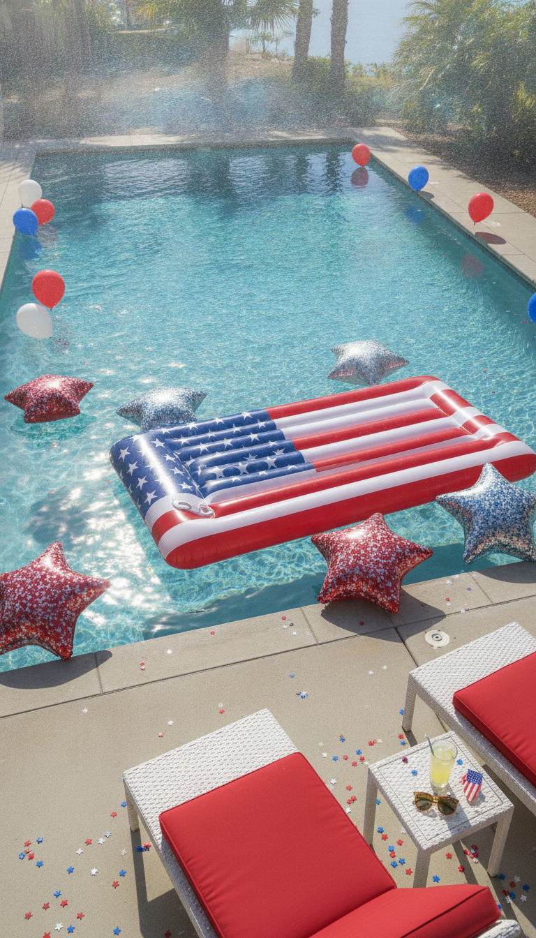 15. Add Fun with Floating Pool Decorations
